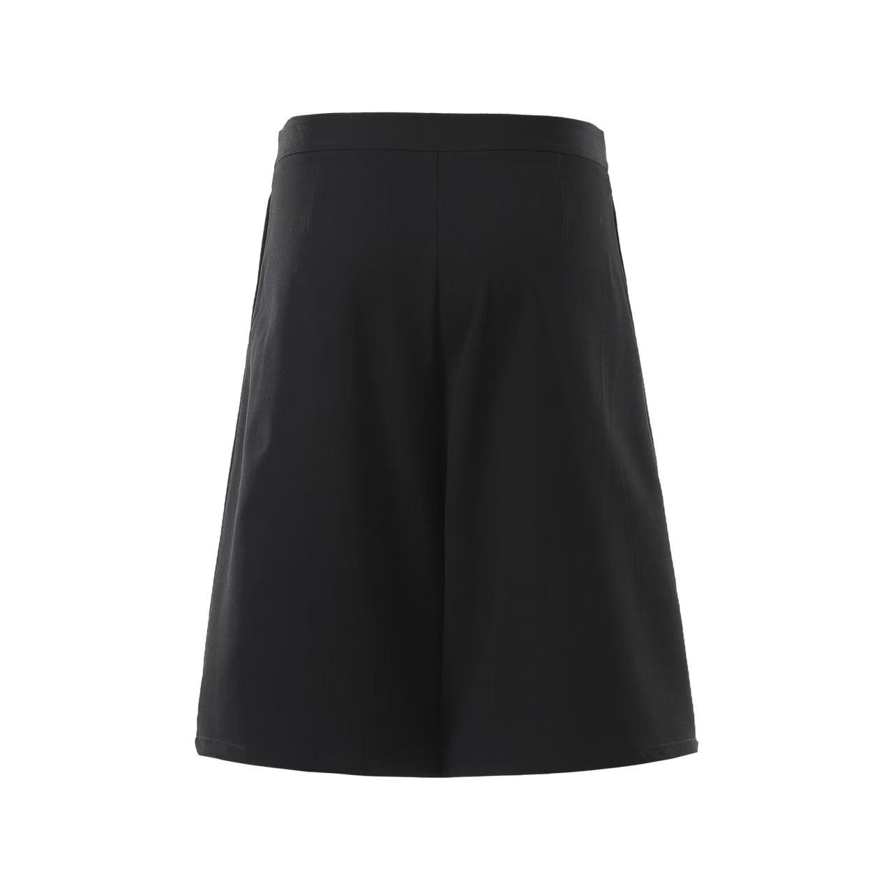 Wrap Front Pleated Wide-Leg Shorts