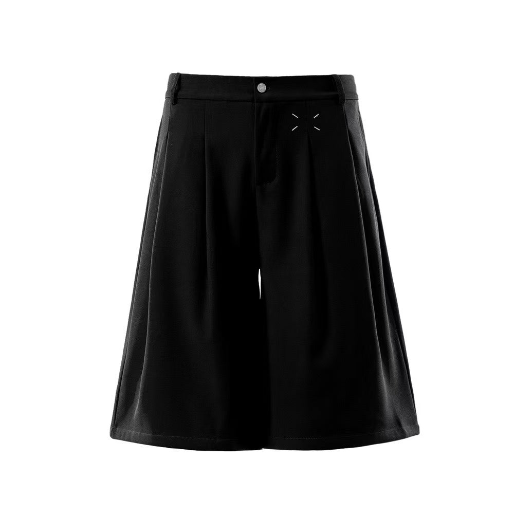 Streetwear Clean-Fit Wide-Leg Shorts