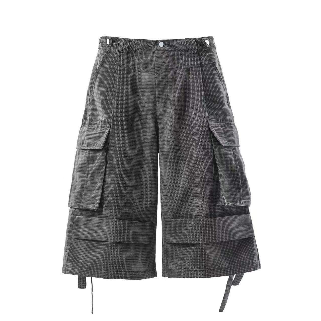 Streetwear Baggy Wide-Leg Cargo Jorts