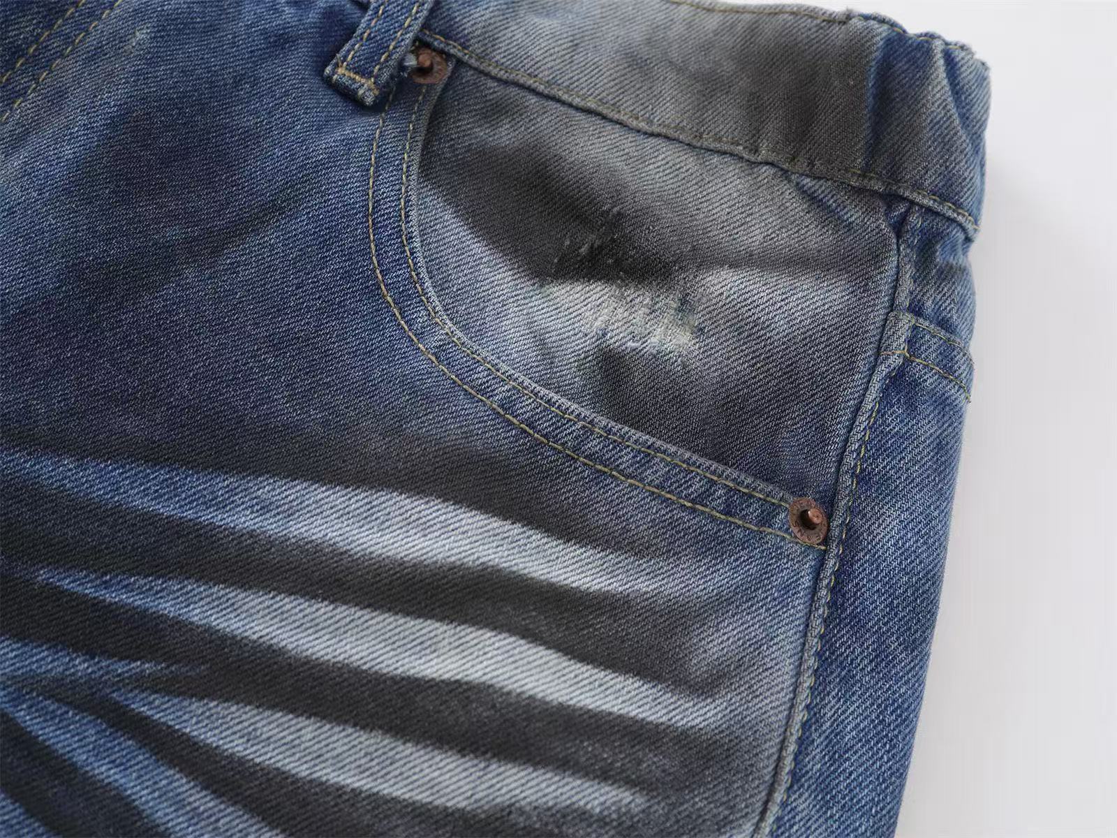 Distressed Vintage Washed Baggy Wide-Leg Jorts