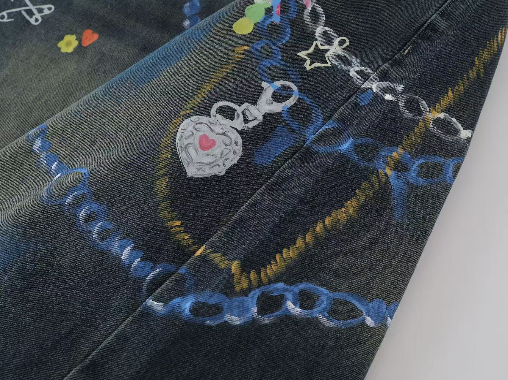 3D Print Dog Graphic Wide-Leg Jorts