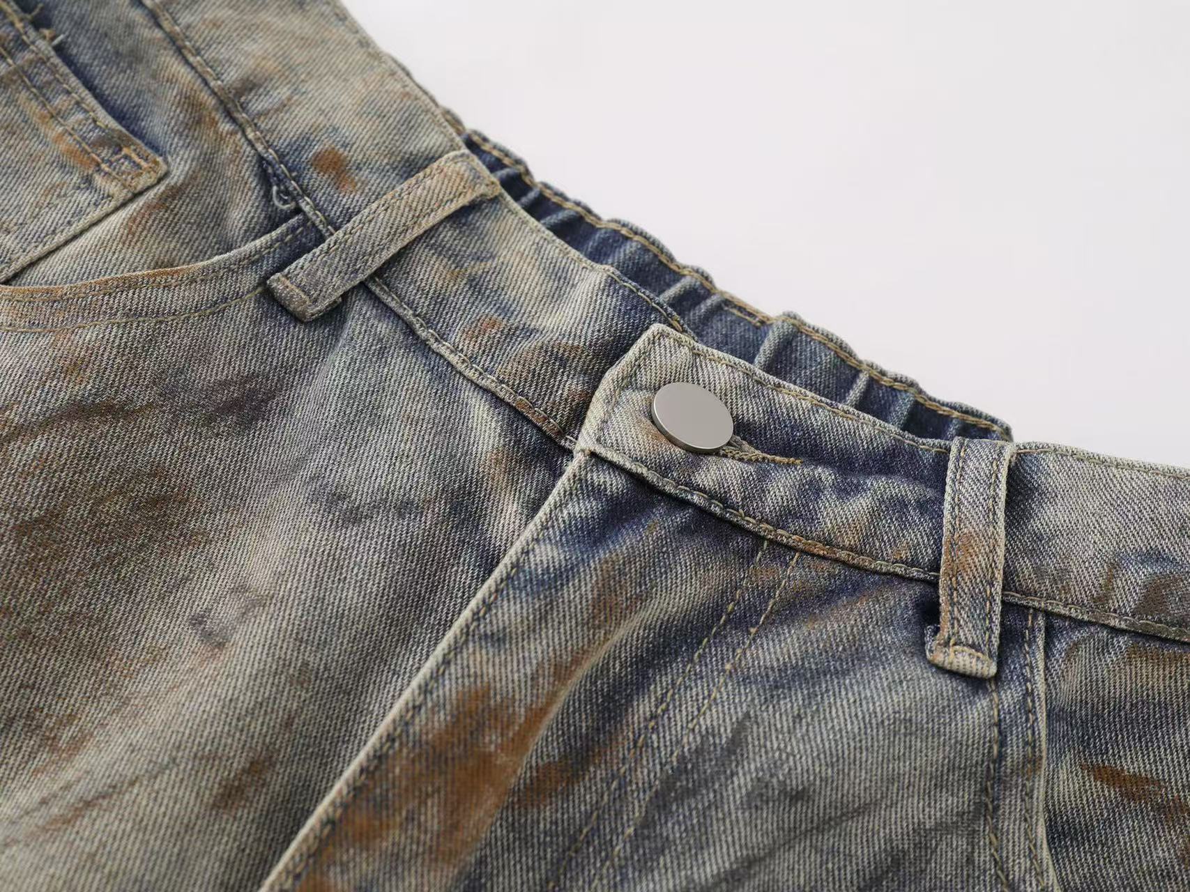 Wasteland Dirt Washed Wide-Leg Jorts