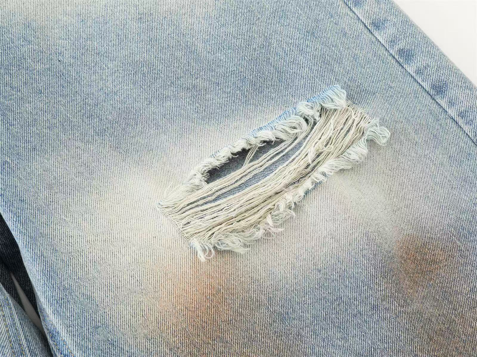Distressed Wasteland Dirt Washed Wide-Leg Jorts