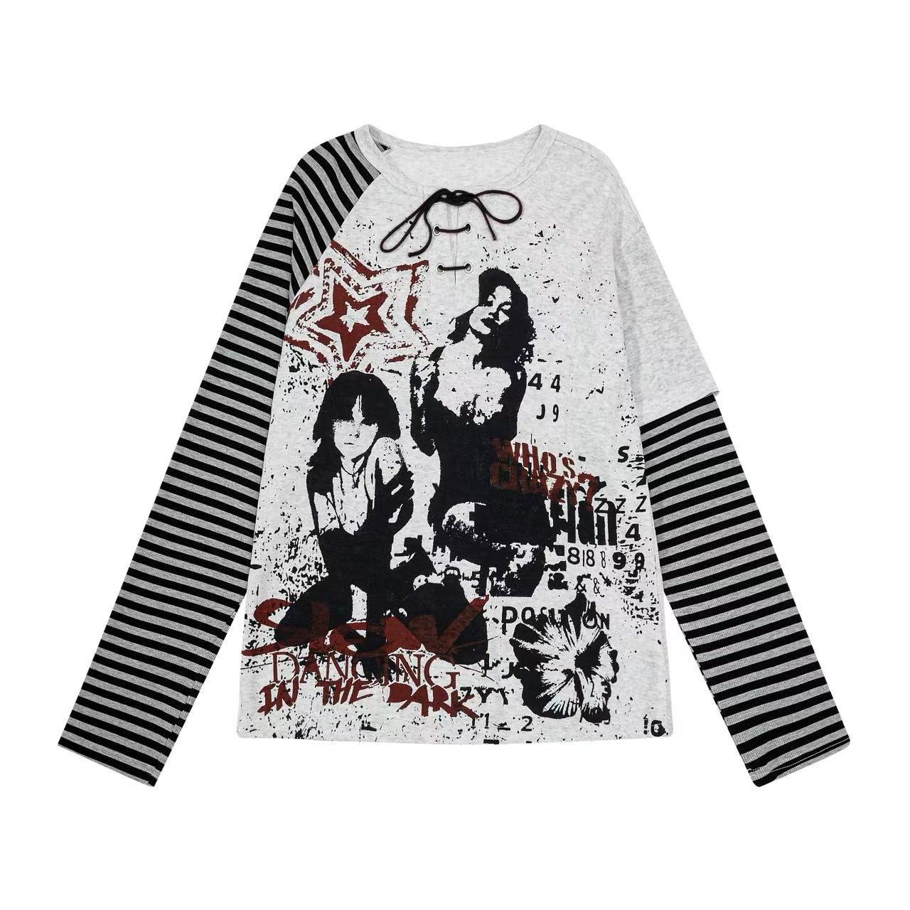 Faux Two-piece Y2K Punk Long Sleeve