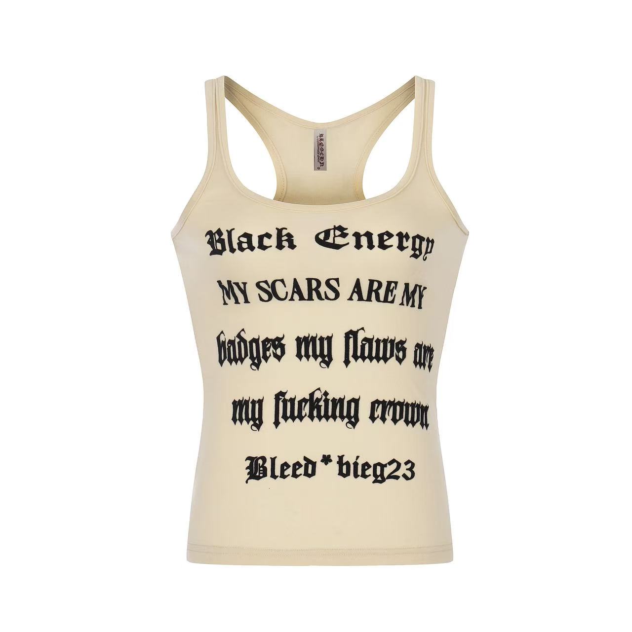 Graphic Fitted Racerback Tank Top