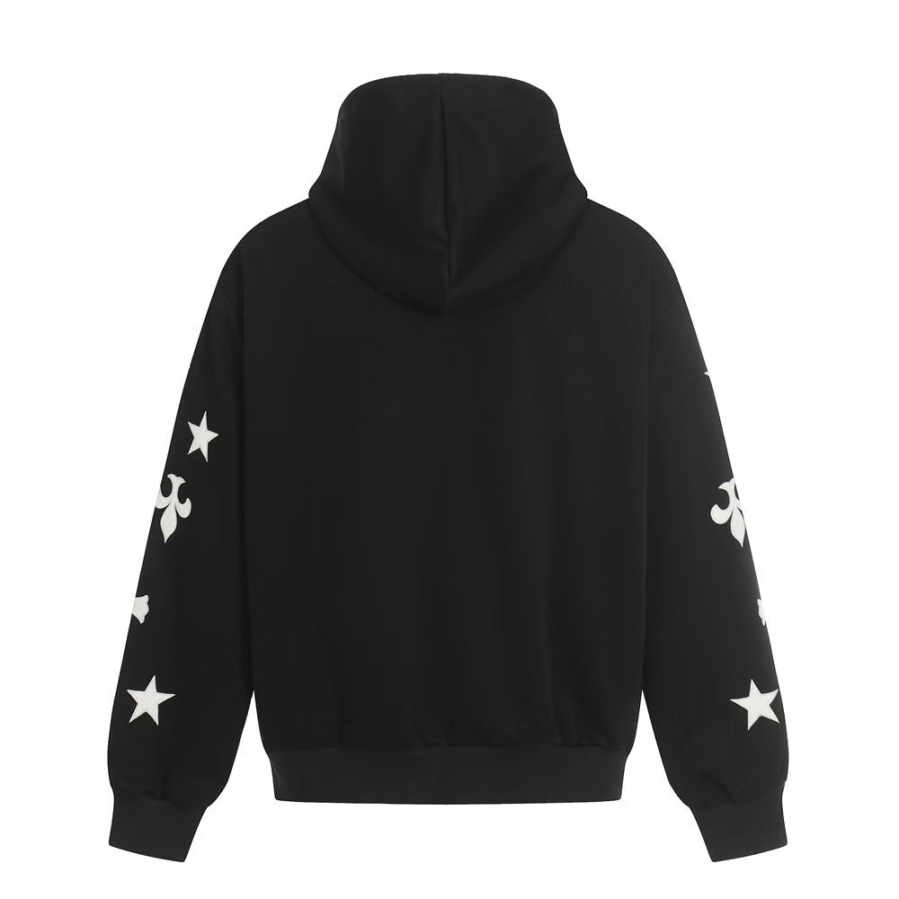 Vintage Gothic Cross Zip-Up Hoodie