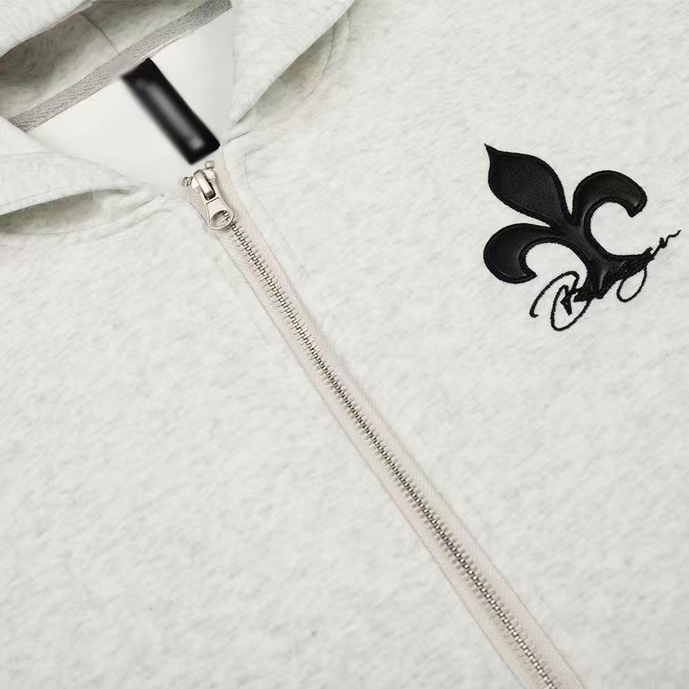 Vintage Gothic Cross Zip-Up Hoodie