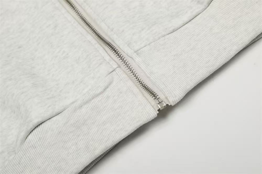 Vintage Gothic Cross Zip-Up Hoodie