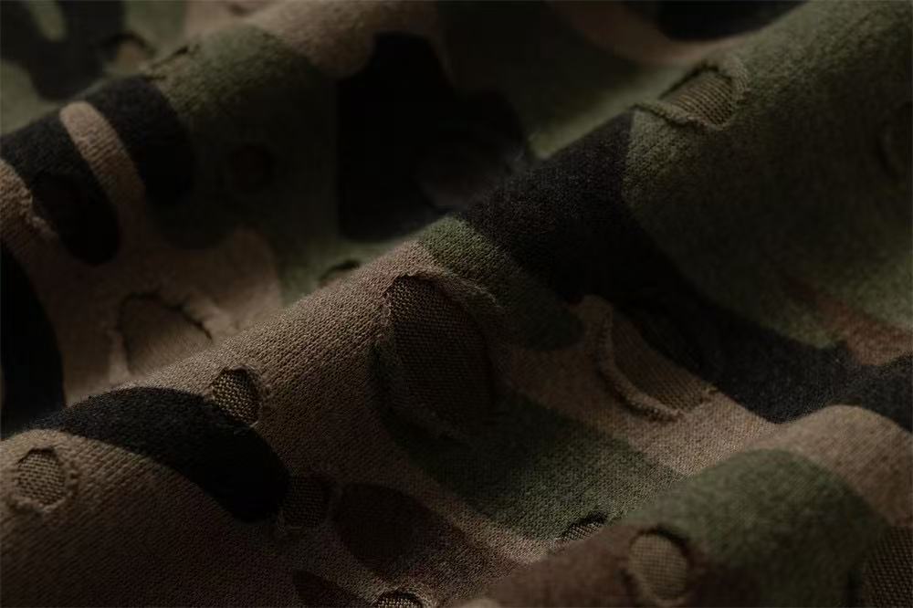 Distressed Camo Sleeveless Tank Top