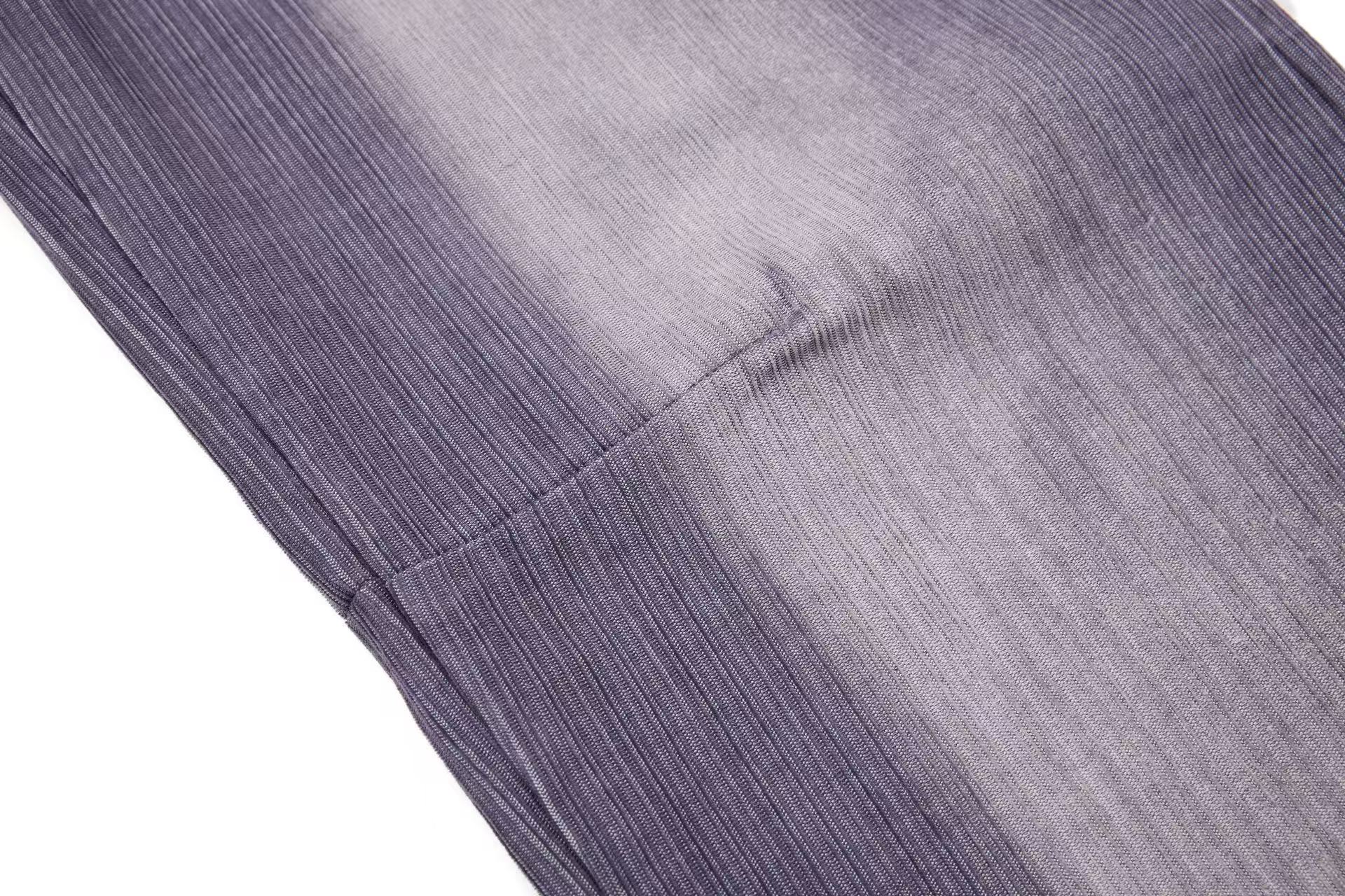 Gradient Wash Striped Baggy Wide-Leg Jeans
