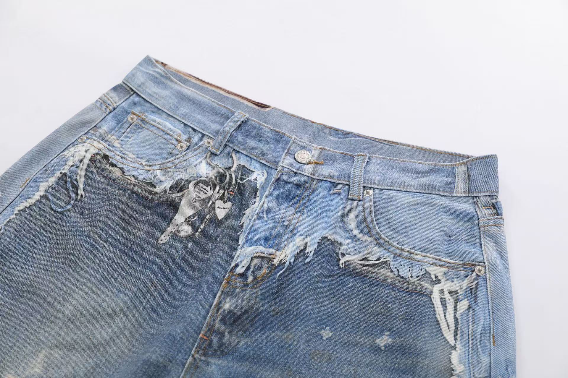 3D Print Fake Layered Distressed Wide-Leg Jorts
