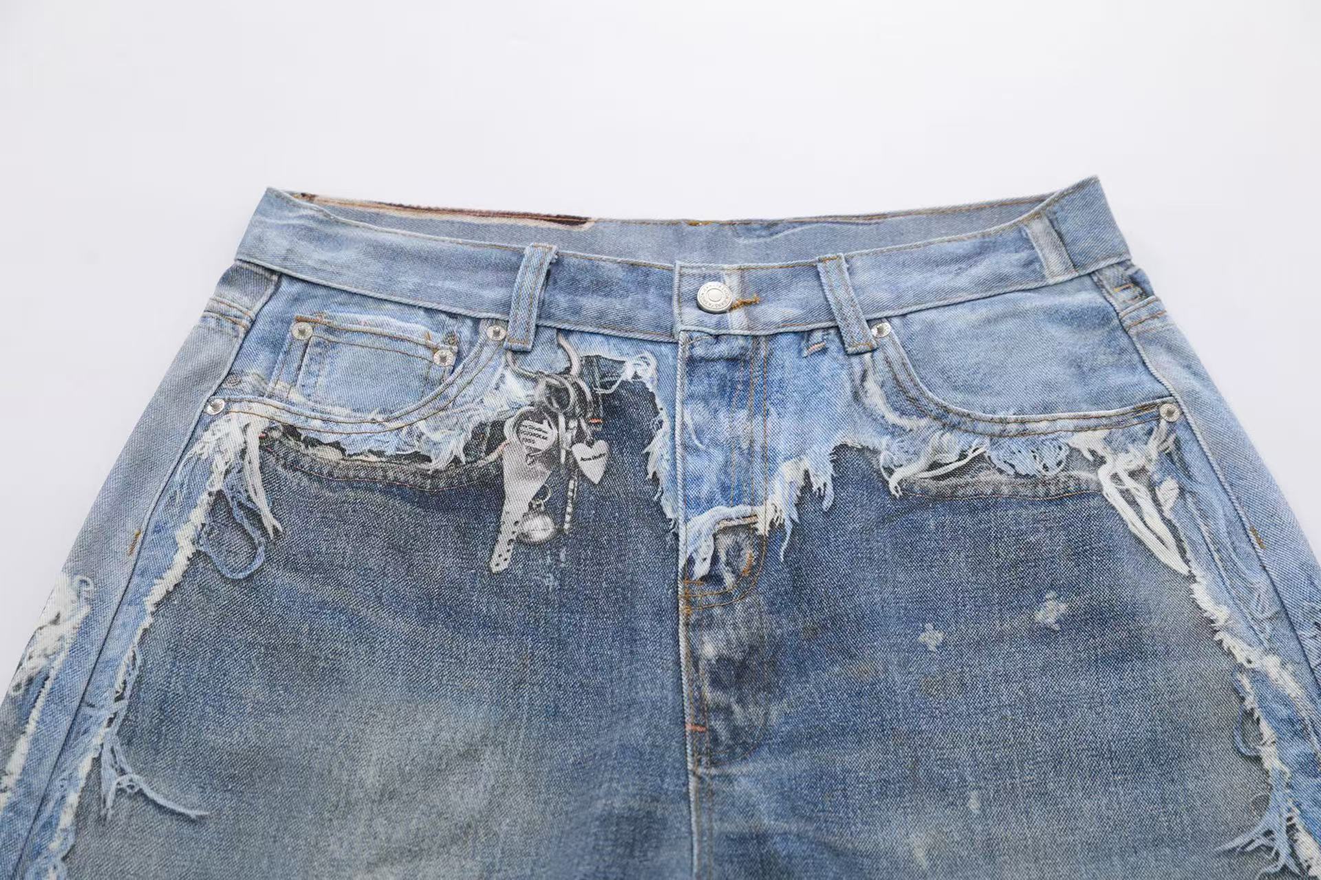 3D Print Fake Layered Distressed Wide-Leg Jorts
