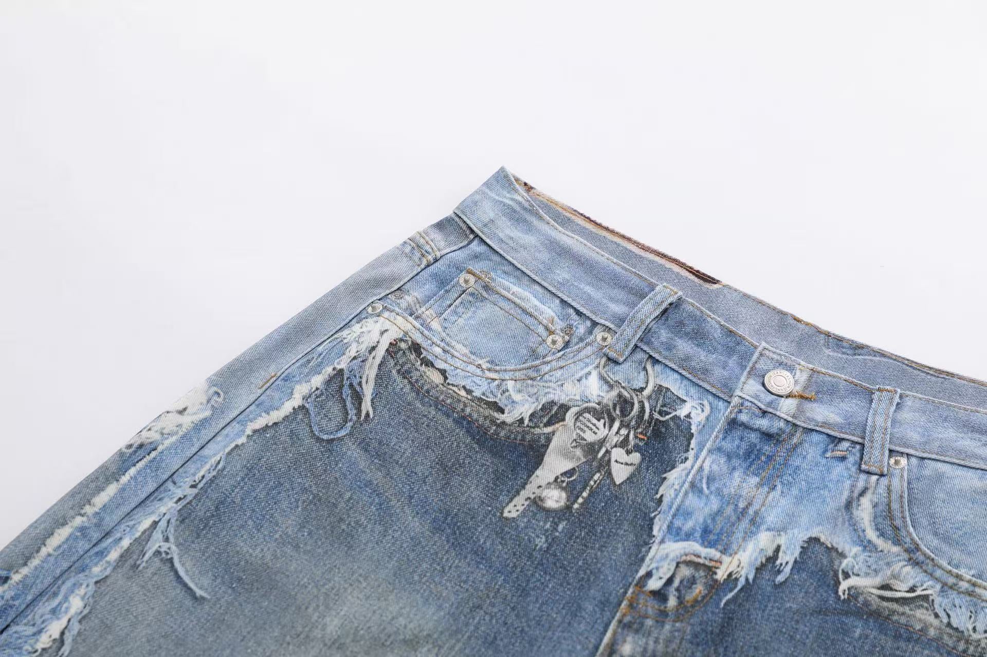 3D Print Fake Layered Distressed Wide-Leg Jorts