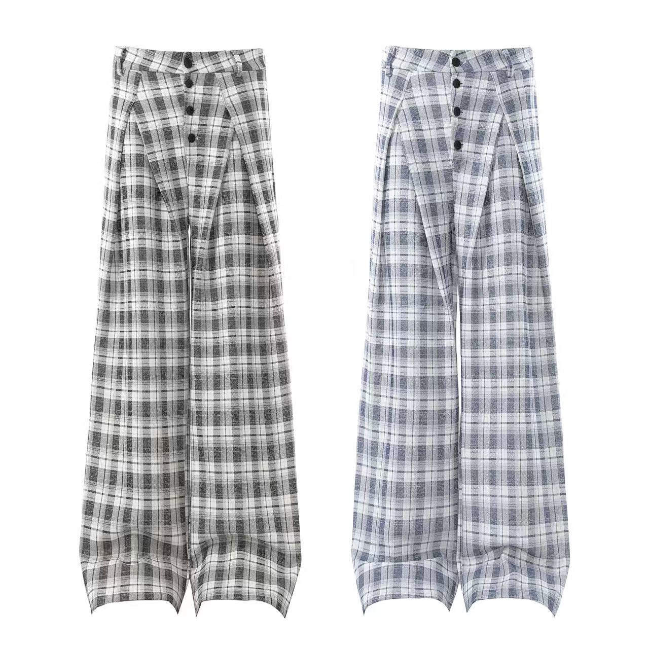 Streetwear Striped Casual Wide-Leg Suit Pants