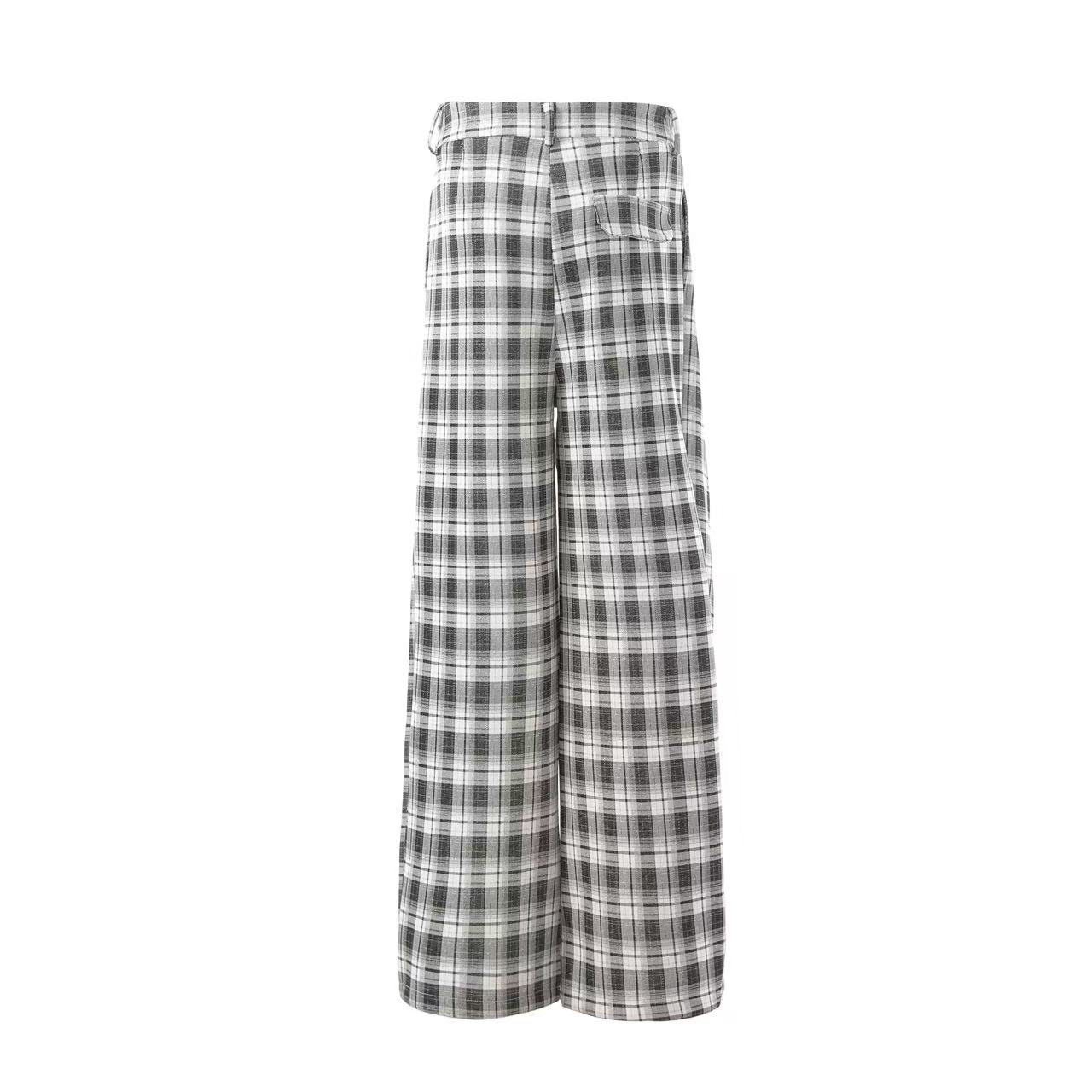 Streetwear Striped Casual Wide-Leg Suit Pants