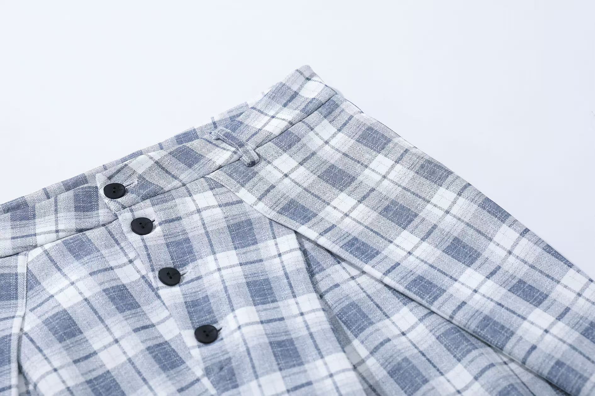 Streetwear Striped Casual Wide-Leg Suit Pants