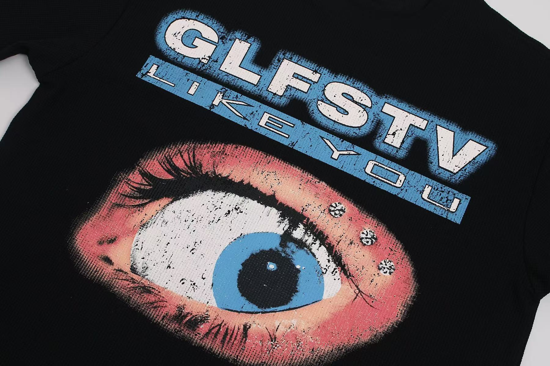 Eye Print Waffle Knit T-Shirt
