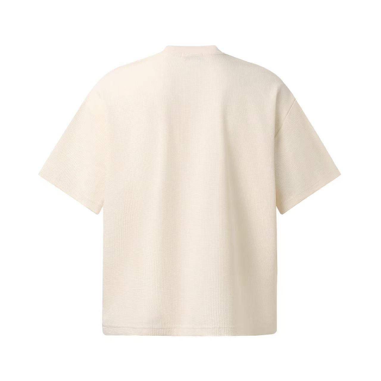 Mouth Collage Print Waffle Knit T-Shirt