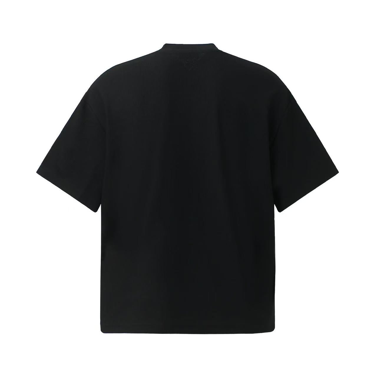 Mouth Collage Print Waffle Knit T-Shirt