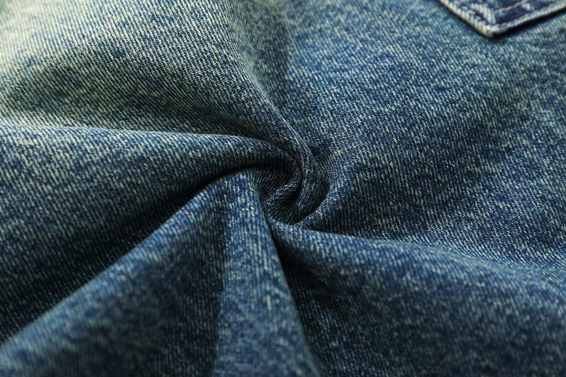 Vintage Washed Print Wide-Leg Denim Jorts