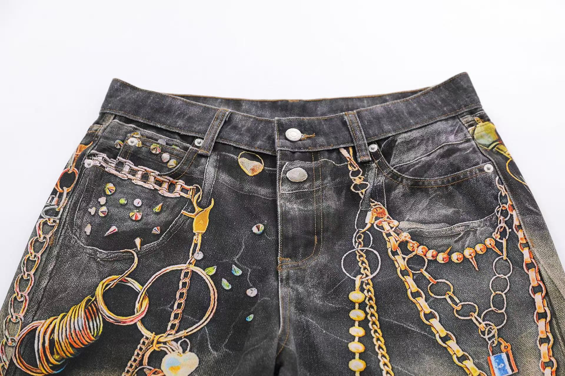 Street-Style 3D-Print Graffiti Jeans
