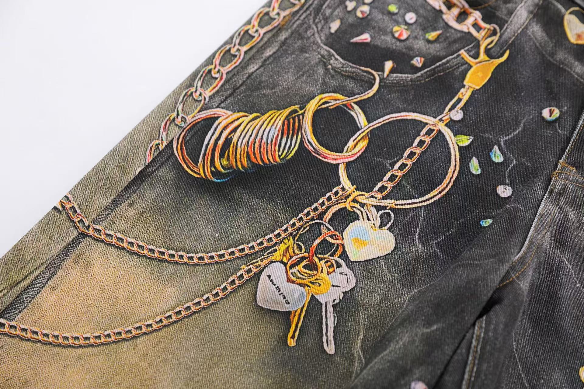 Street-Style 3D-Print Graffiti Jeans