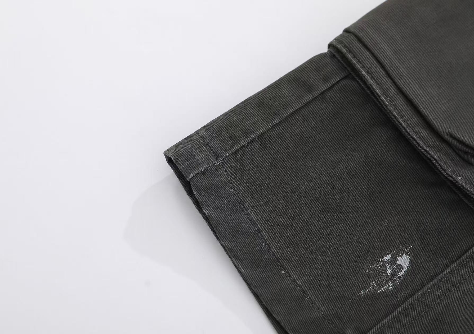 Distressed Vintage Wide-Leg Cargo Jorts