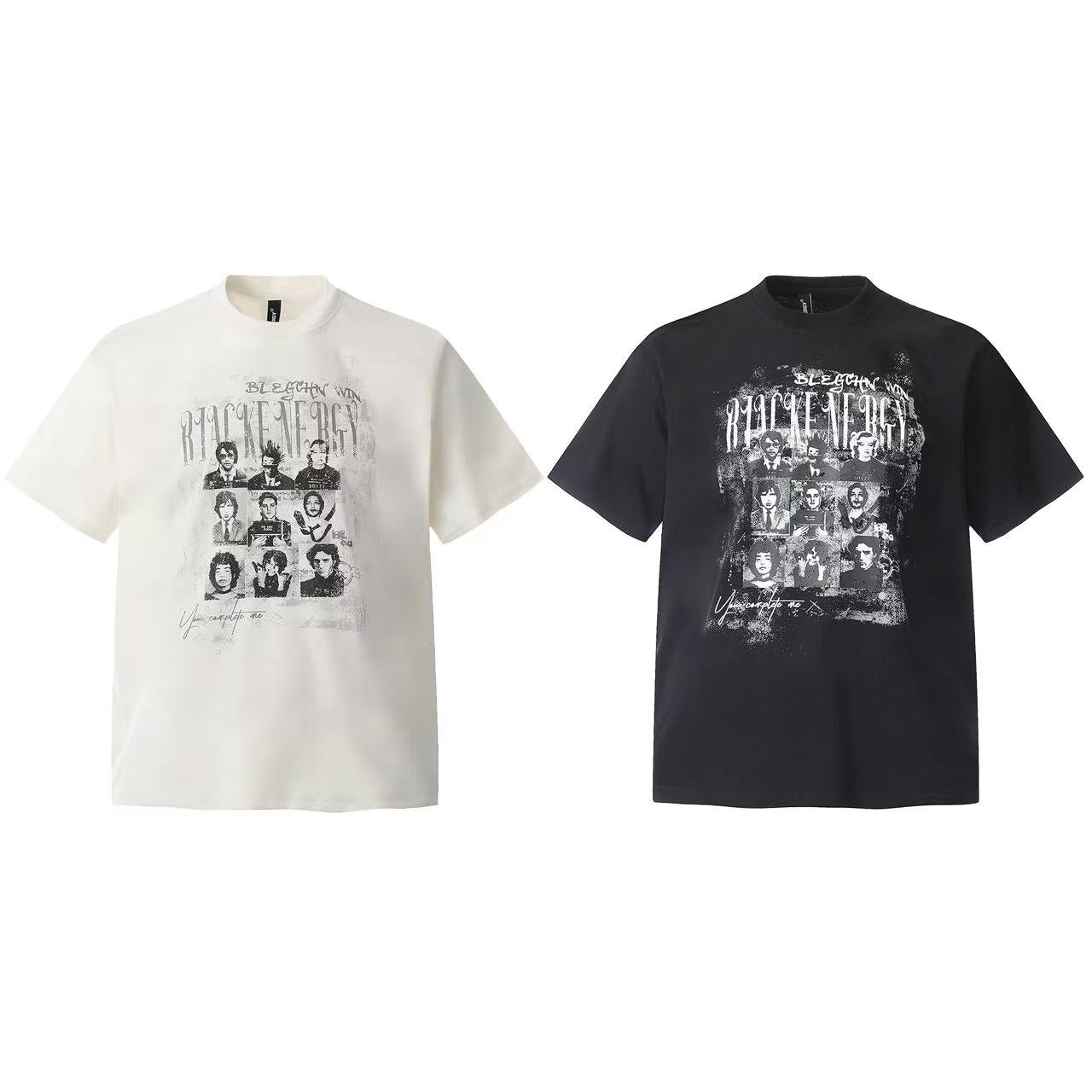 Vintage Grunge Collage Graphic Print T-Shirt