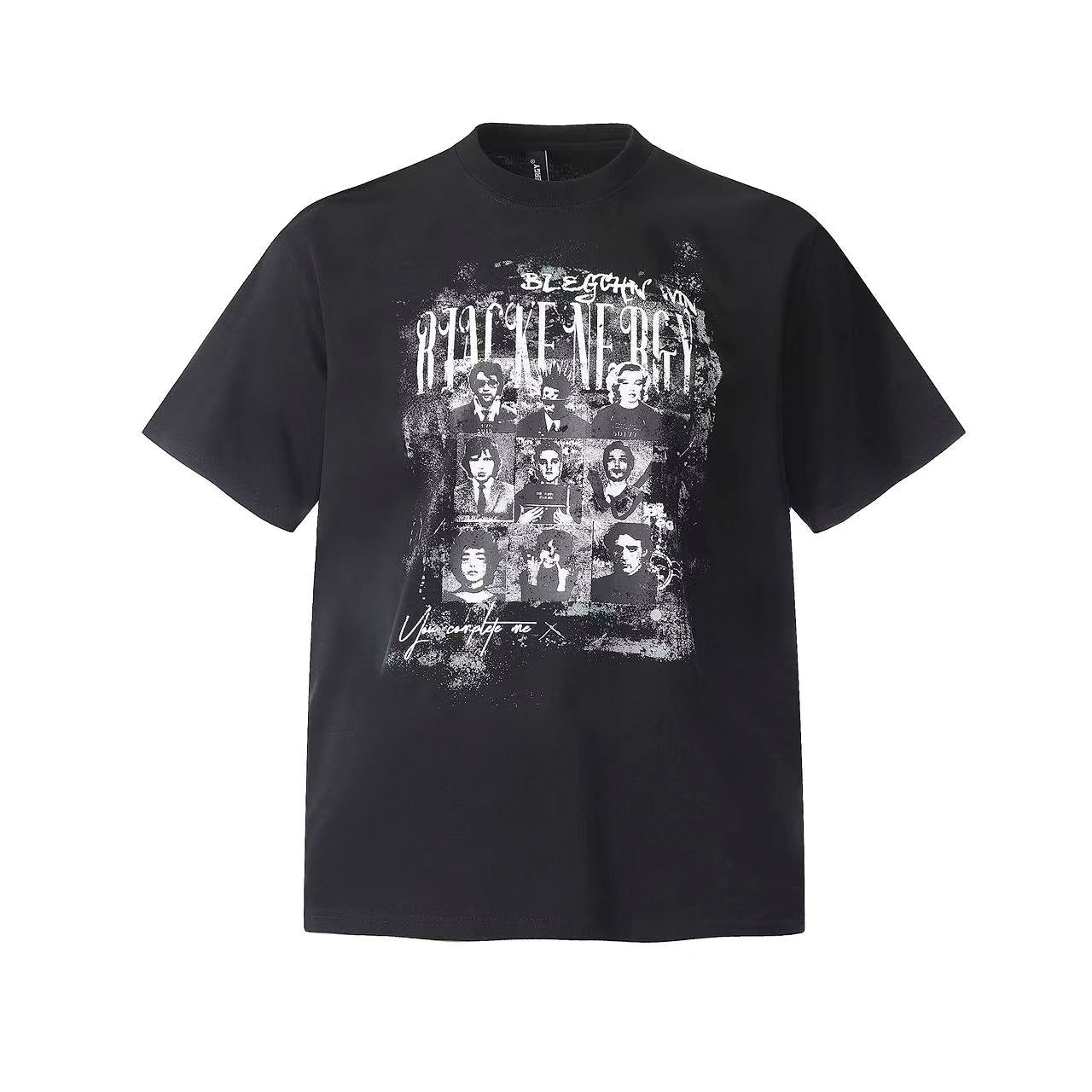 Vintage Grunge Collage Graphic Print T-Shirt