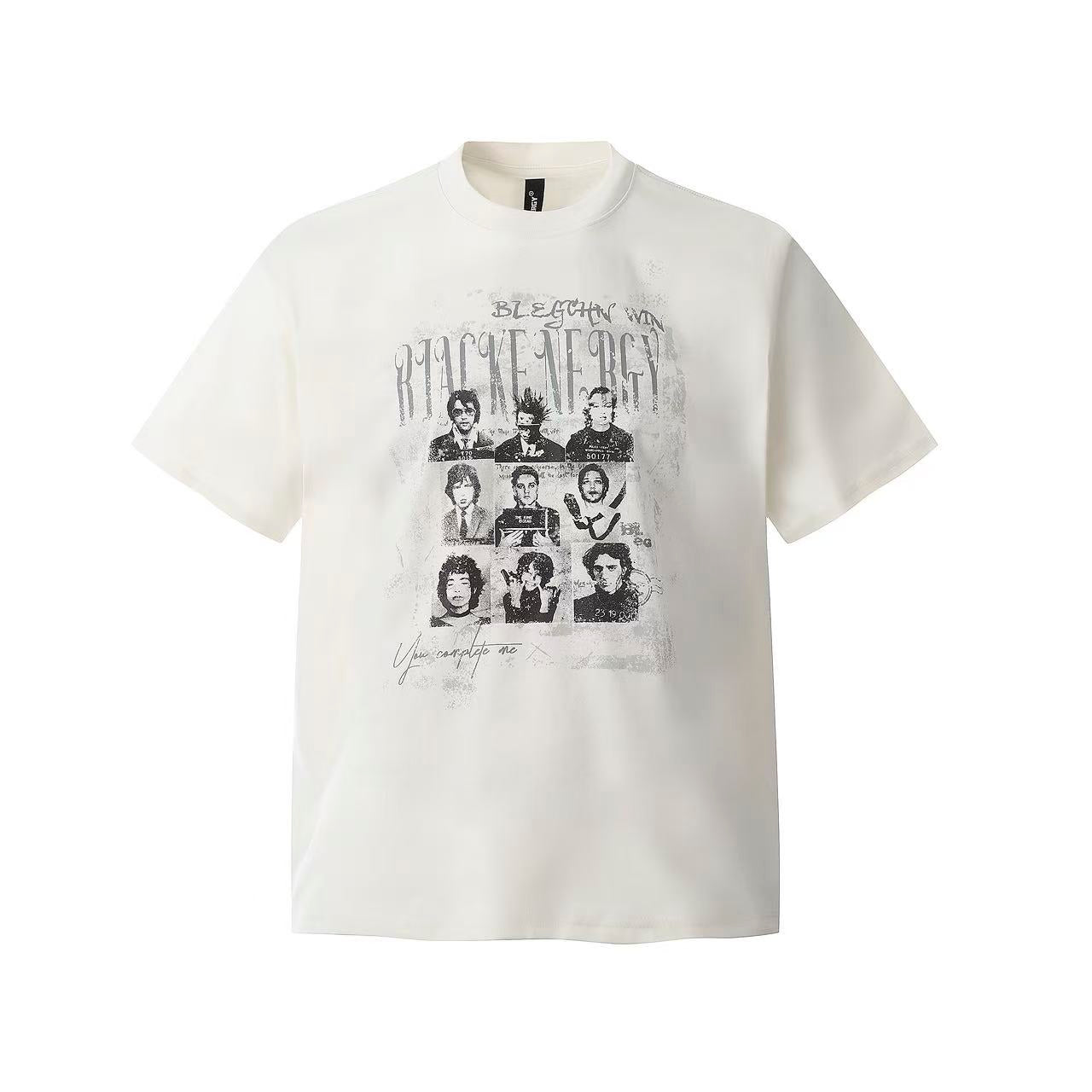 Vintage Grunge Collage Graphic Print T-Shirt