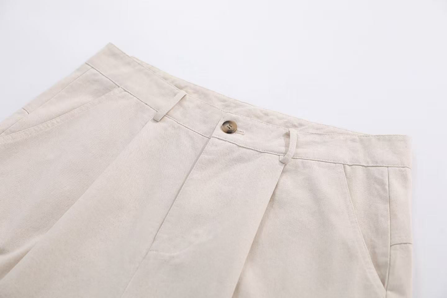 Cuffed Multi-Pocket Drawstring Cargo Jorts