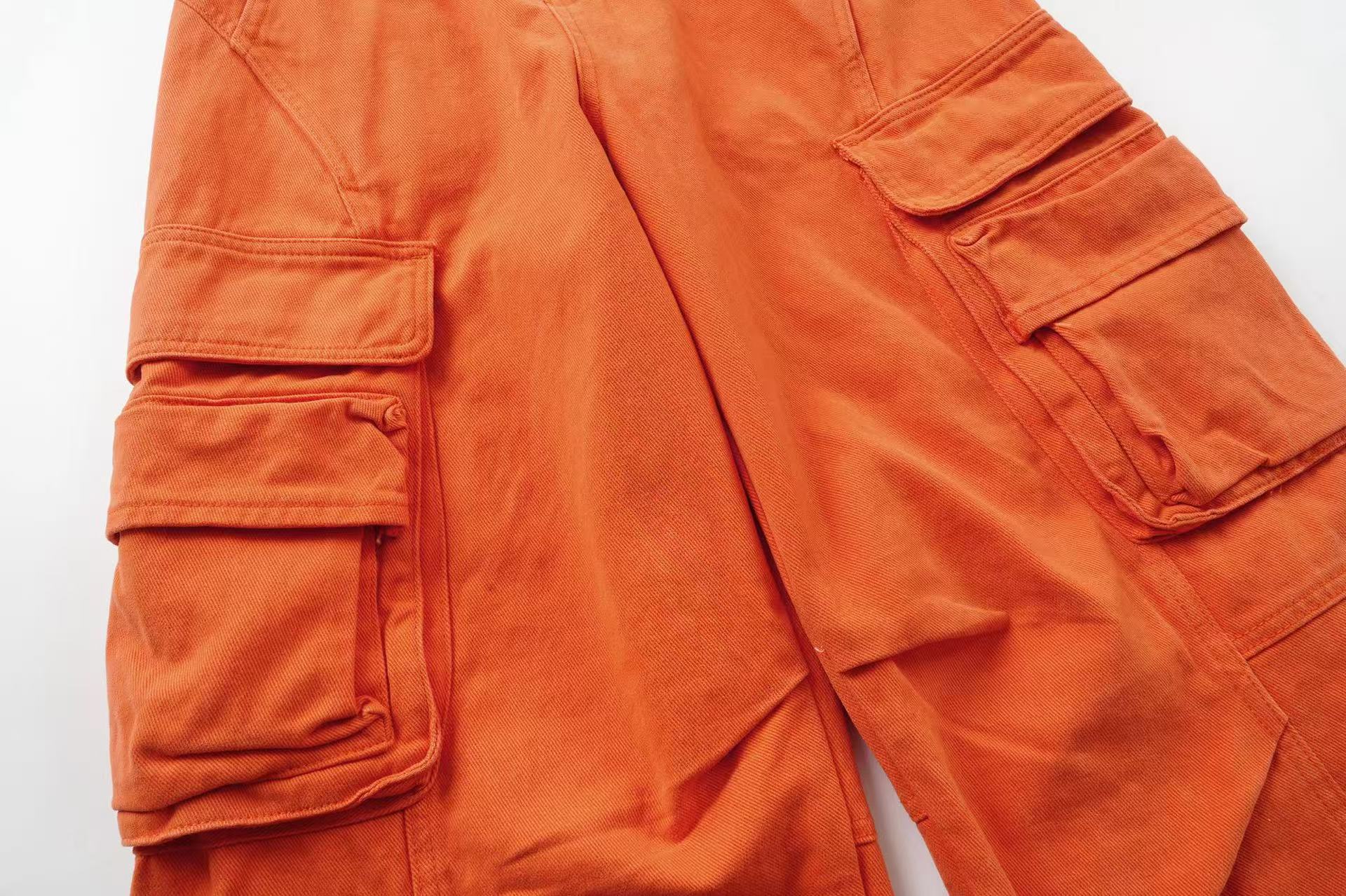 Streetwear Multi-Pocket Wide-Leg Cargo Pants