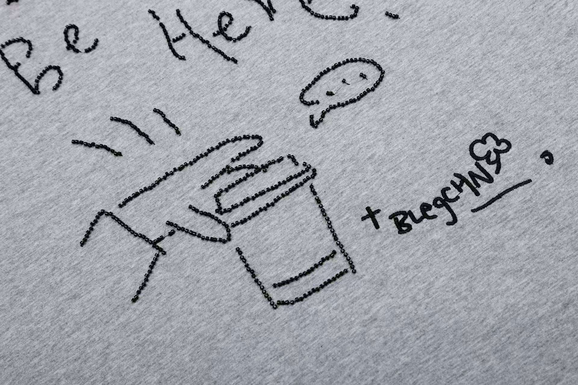Streetwear Text Embroidery T-Shirt