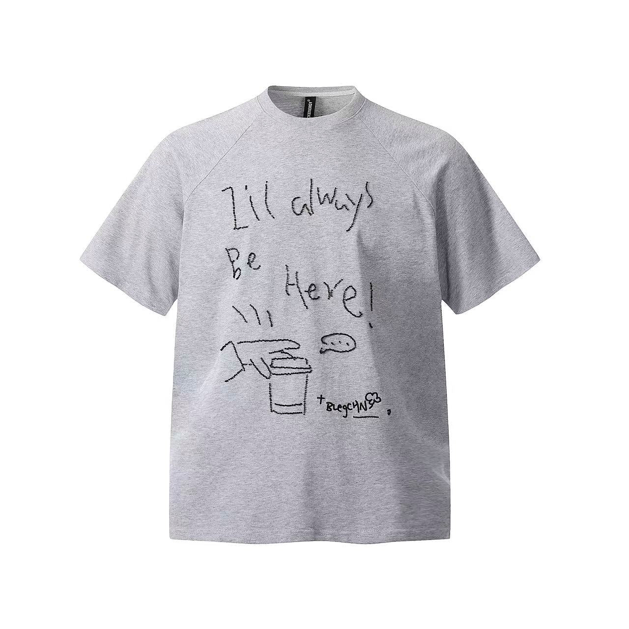 Streetwear Text Embroidery T-Shirt