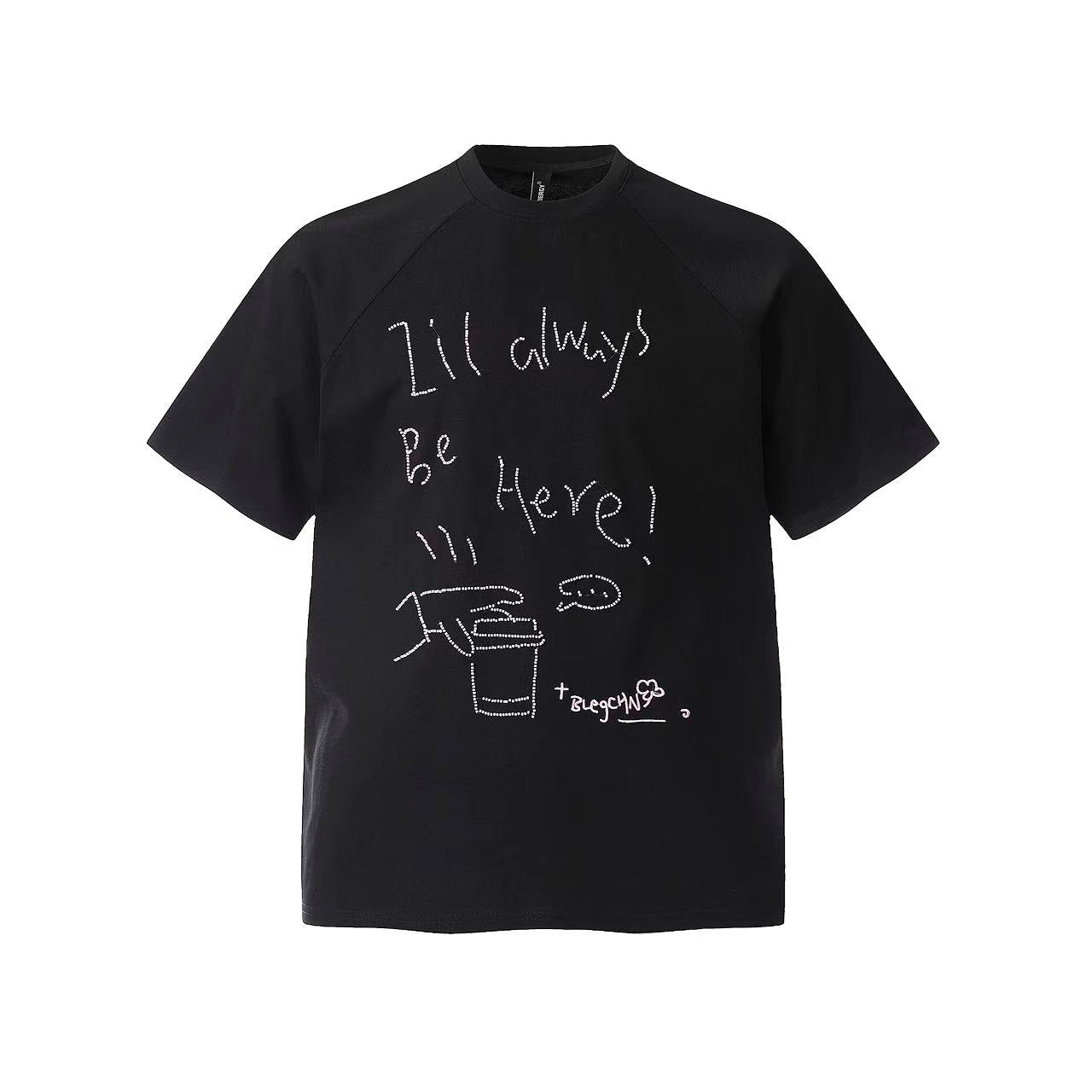 Streetwear Text Embroidery T-Shirt