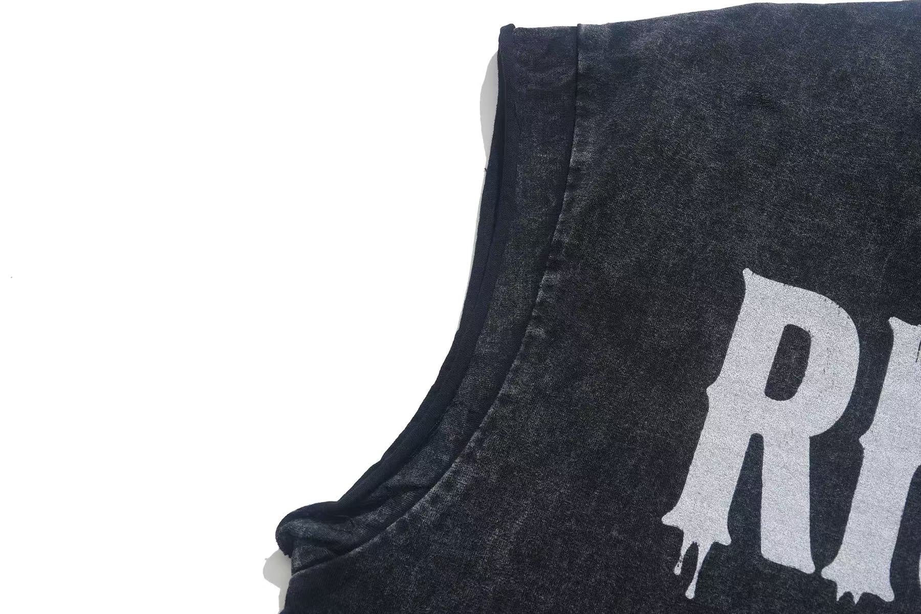 Vintage Wash Hand Print Tank Top