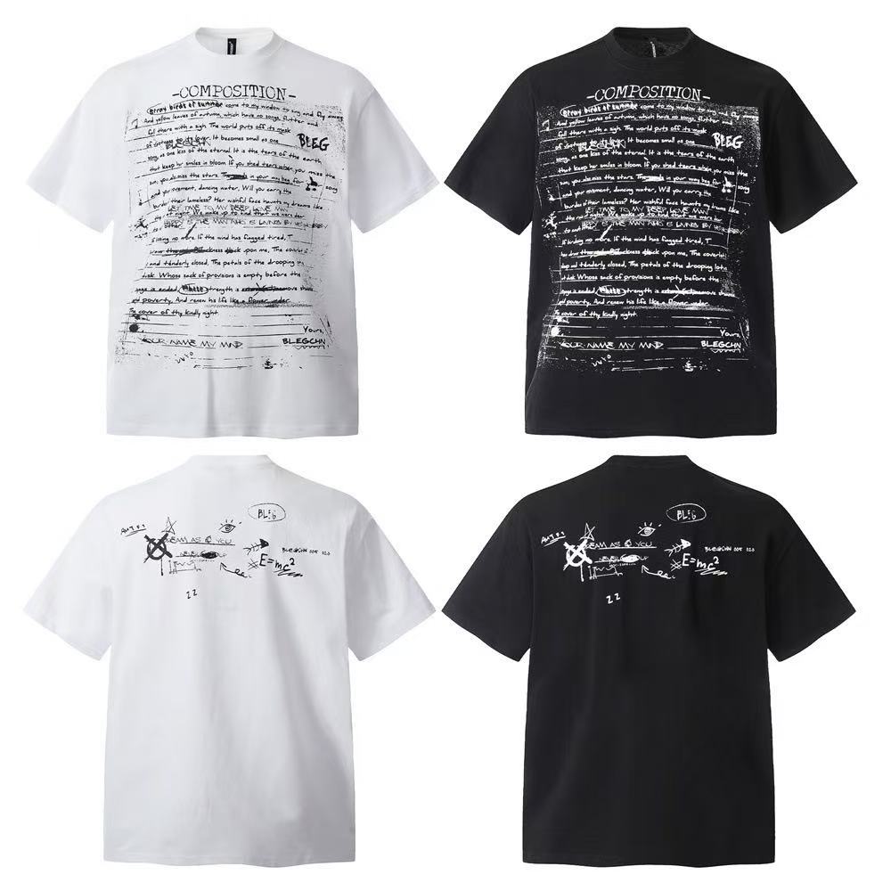Streetwear Vintage Text Print T-Shirt