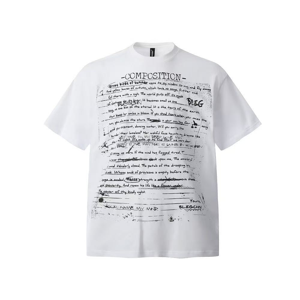 Streetwear Vintage Text Print T-Shirt