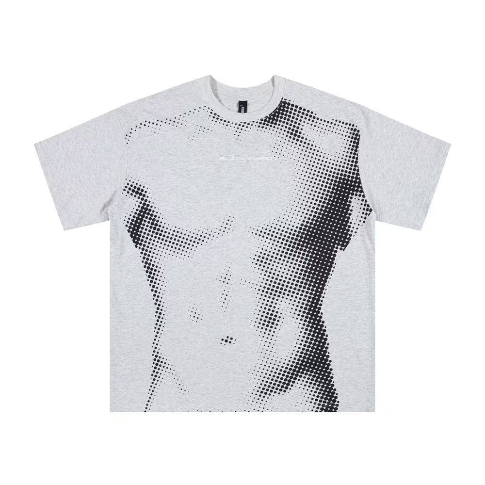 Streetwear Muscle Body Print T-Shirt