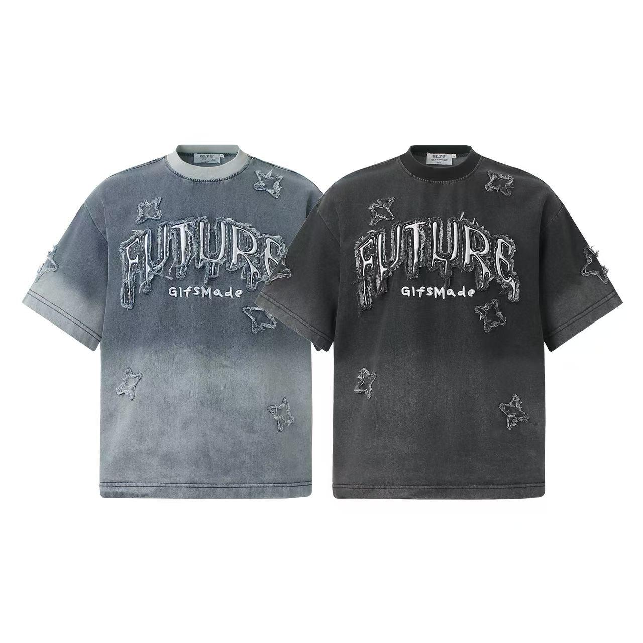 Distressed Vintage Word Print T-Shirt