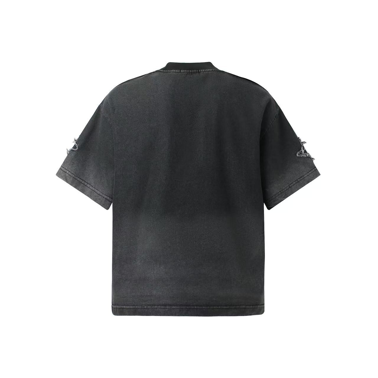 Distressed Vintage Word Print T-Shirt