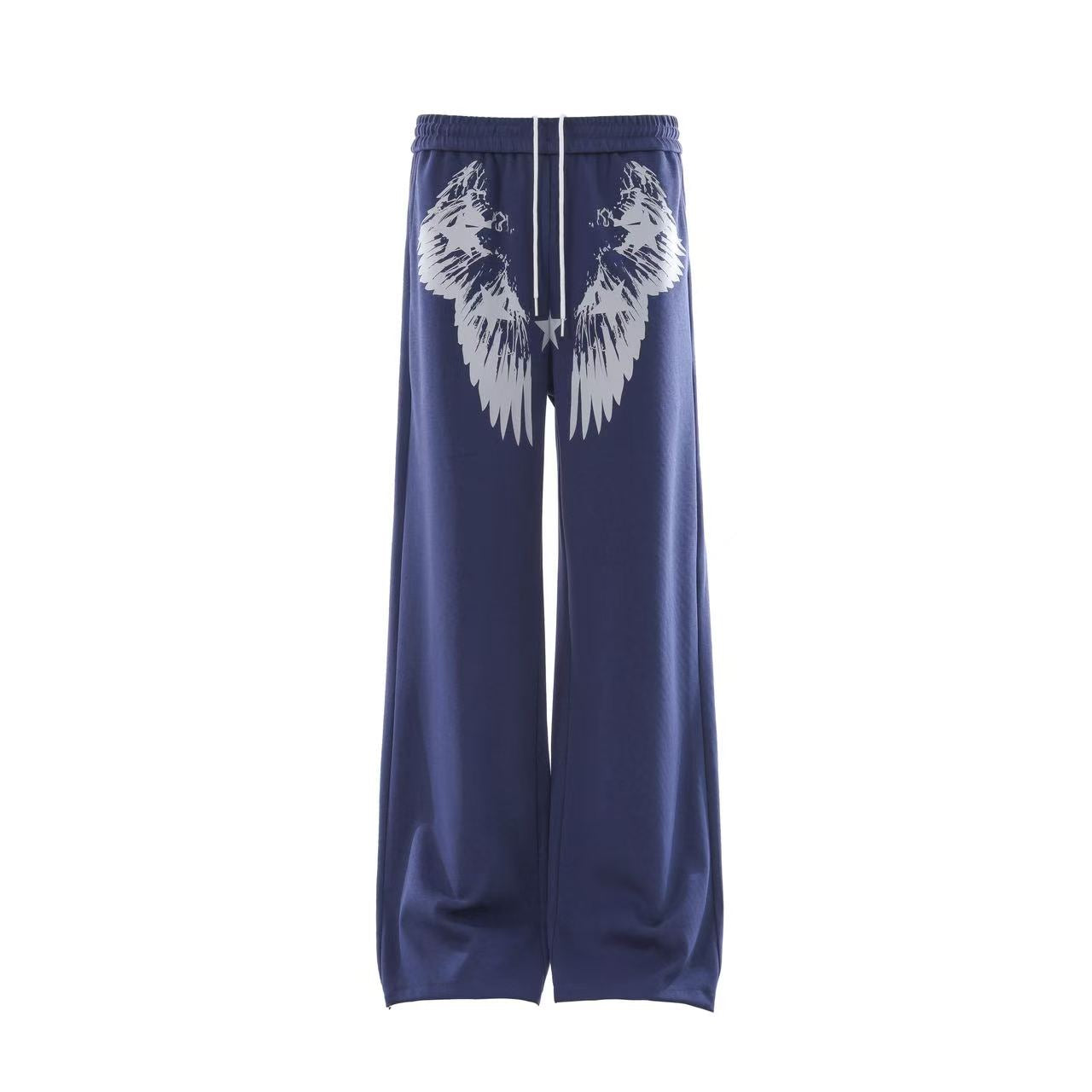 Wing Print Wide-Leg Sweatpants