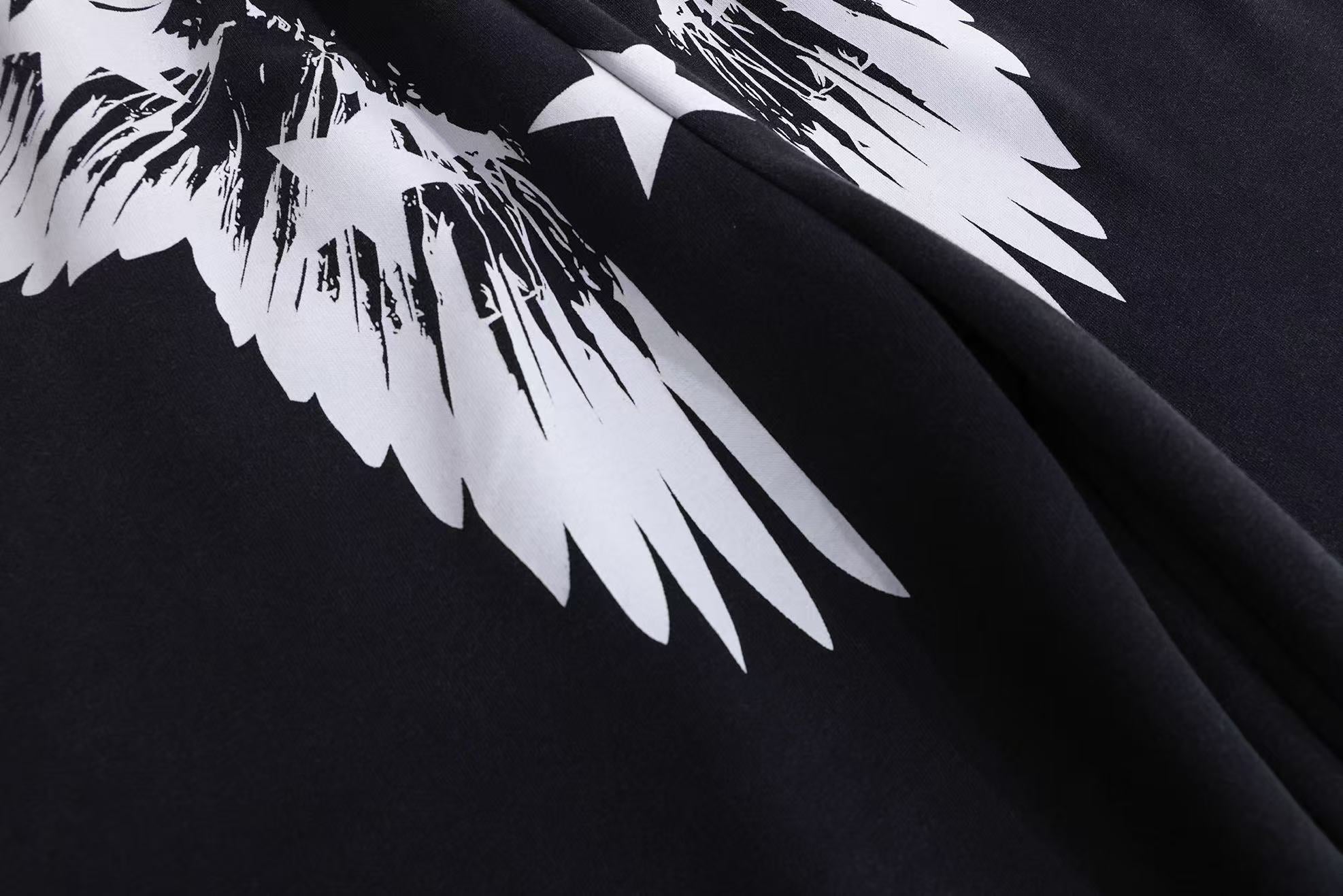 Wing Print Wide-Leg Sweatpants