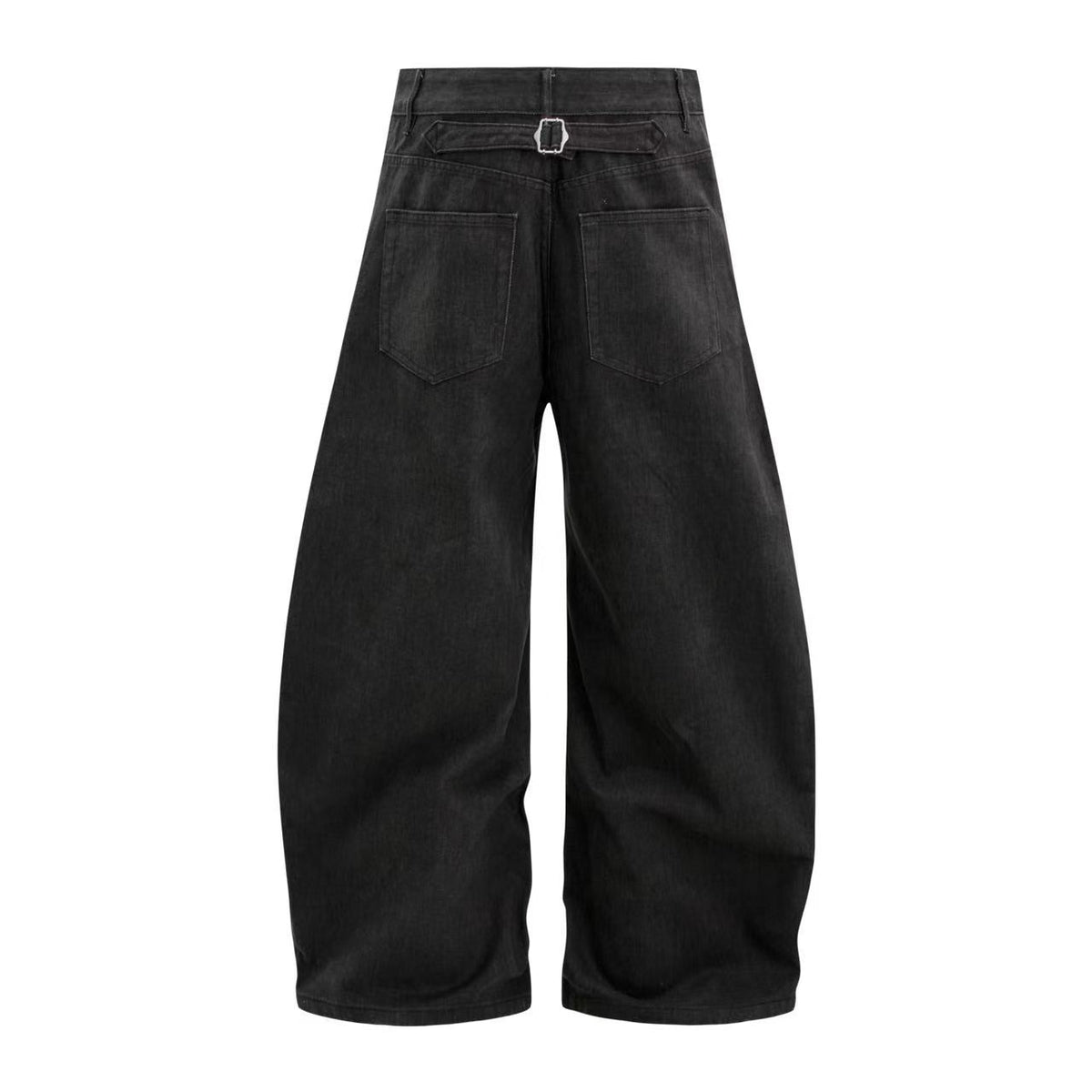 Multi-Button Pleated Baggy Cargo Pants
