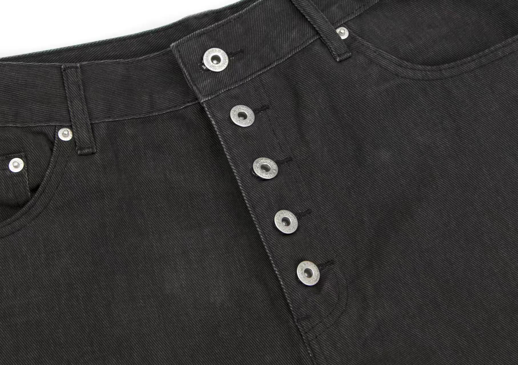 Multi-Button Pleated Baggy Cargo Pants