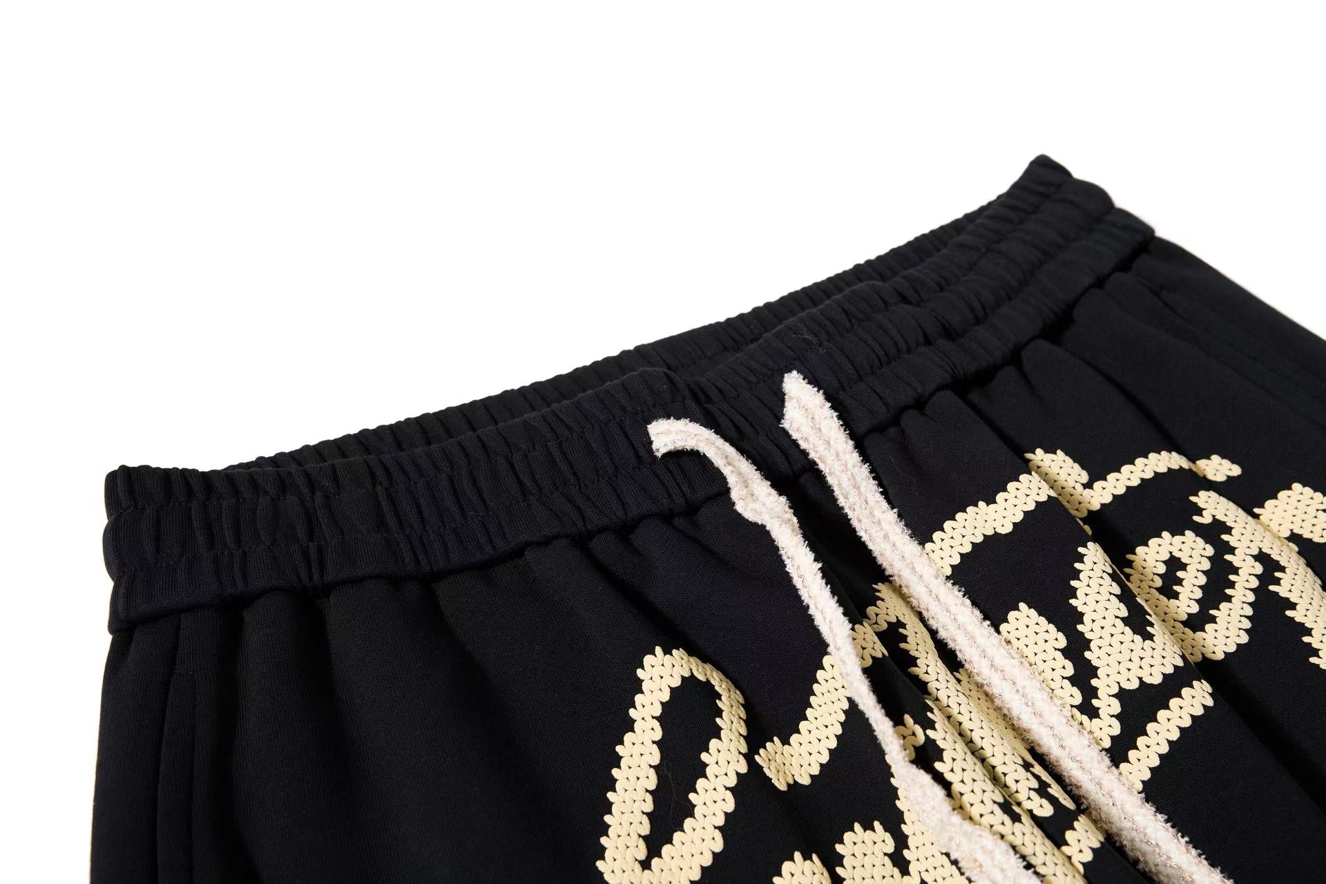 Gradient Star Script Print Wide-Leg Sweatpants