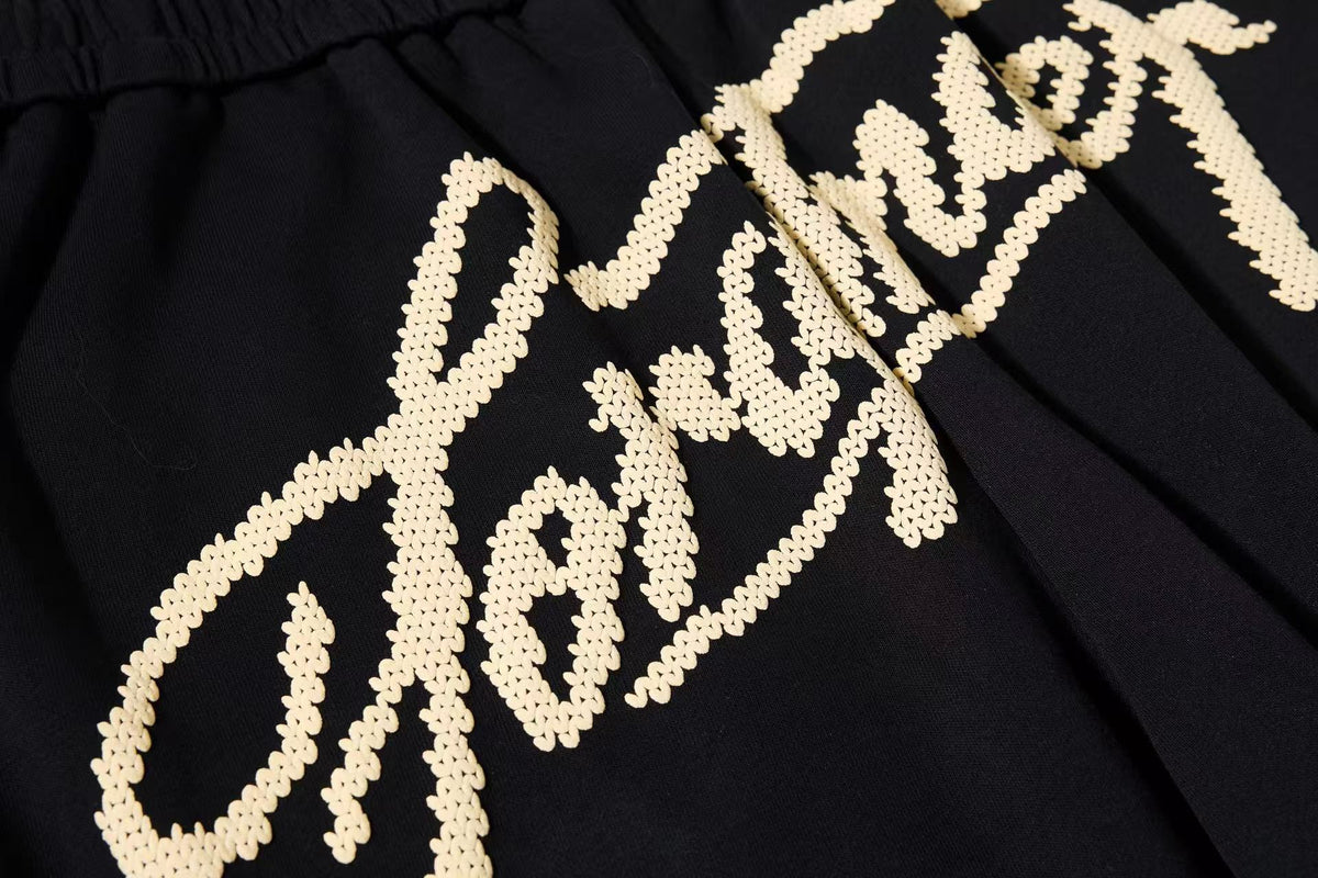 Gradient Star Script Print Wide-Leg Sweatpants