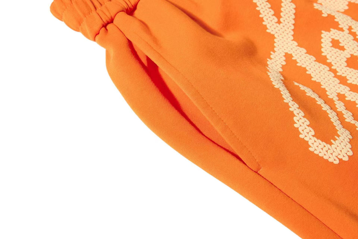 Gradient Star Script Print Wide-Leg Sweatpants