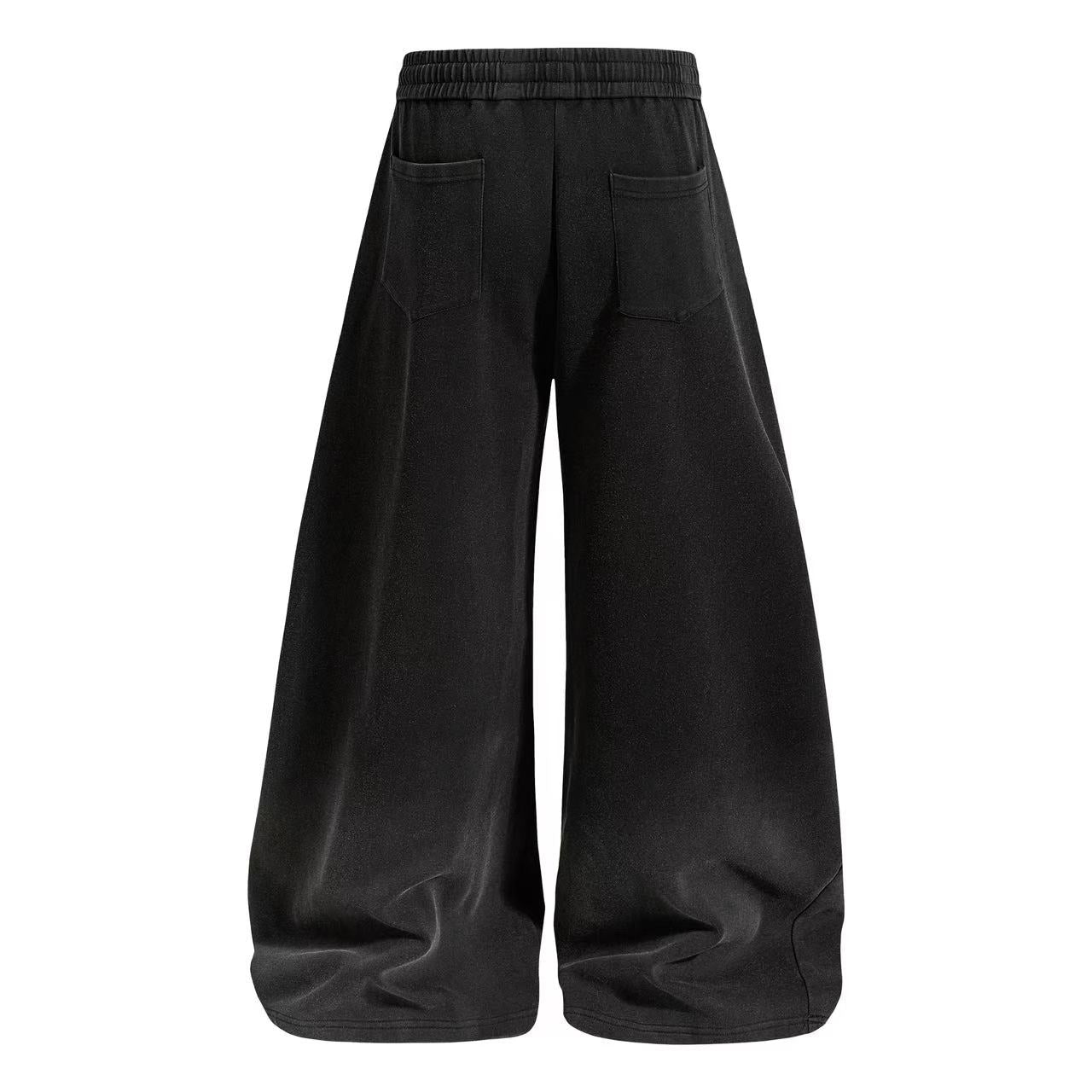 Crest Embroidered Baggy Wide-Leg Sweatpants