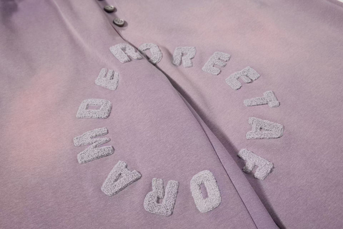 Ombre Wash Letter Wide-Leg Sweatpants